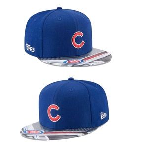 Chicago Cubs Baseball Cap Hat 2017 Tops Collab Liquid Chrome Logo One Size Blue